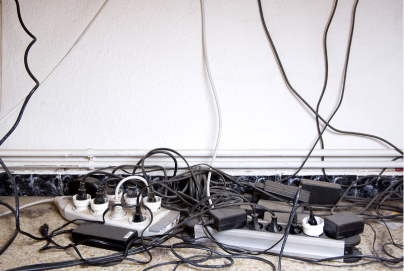 Ugly cables under desk